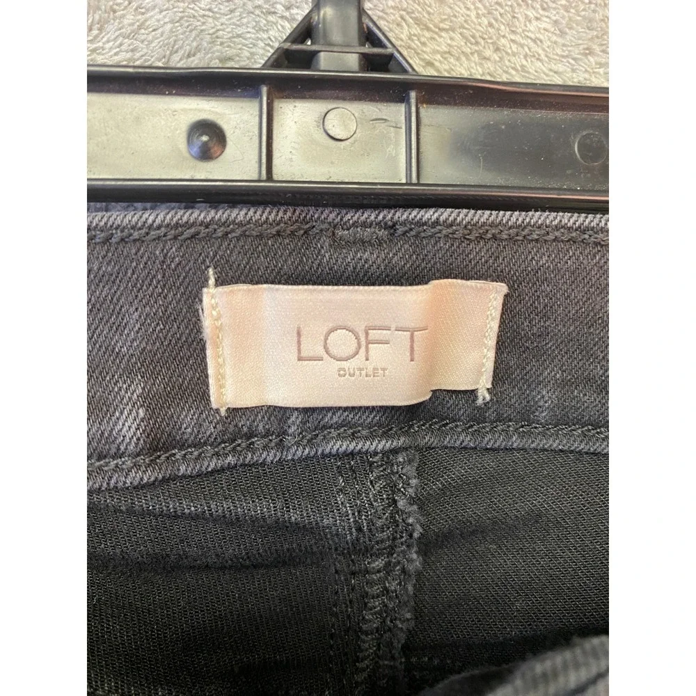 LOFT Outlet Modern Skinny Jeans Charcoal Black Denim Size 4